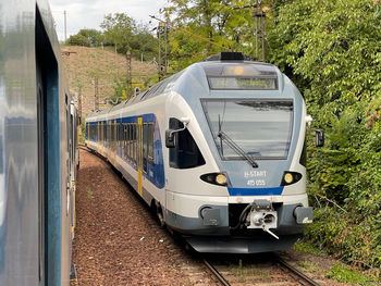 Train on railroad track