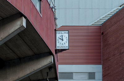 Low angle view of text on wall