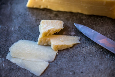 Closeup of pecorino romano cheese