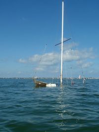 Scenic view of boats in sea