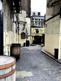 Narrow alley in old building