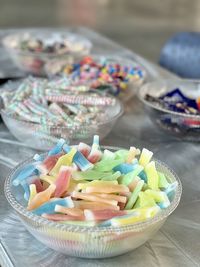 Close-up of food in plate on table