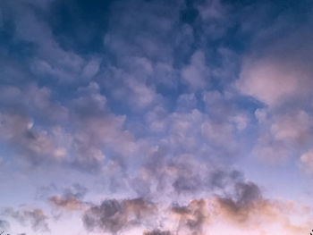 Low angle view of clouds in sky