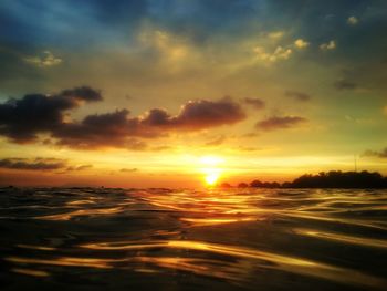 Scenic view of sunset against sky