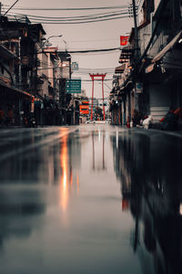 City street at night
