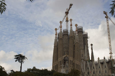 Low angle view of cathedral against cloudy sky