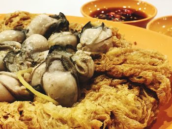 Close-up of meal served in bowl