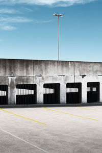Another quiet sunday morning, and another new landscape image  of a parking garage and lamp post