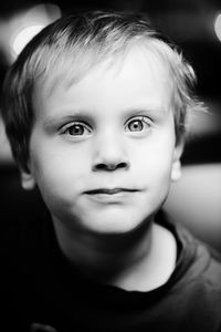 Close-up portrait of cute boy