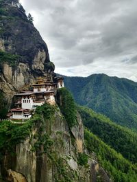 Cloudy sky over mountains