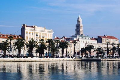 View of buildings in city at waterfront