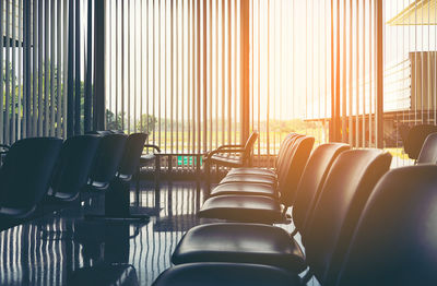 Empty chairs in room