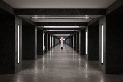 Empty corridor in building