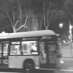 Cars moving on road at night
