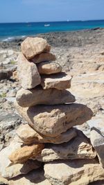 Stack of rocks on beach