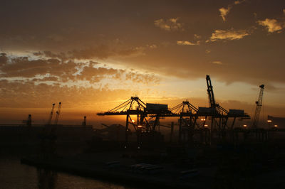 Cranes at commercial dock