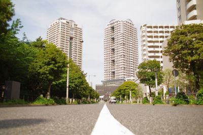 City street against sky