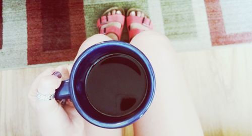 Coffee cup on table