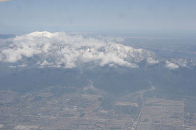 Aerial view of landscape against sky