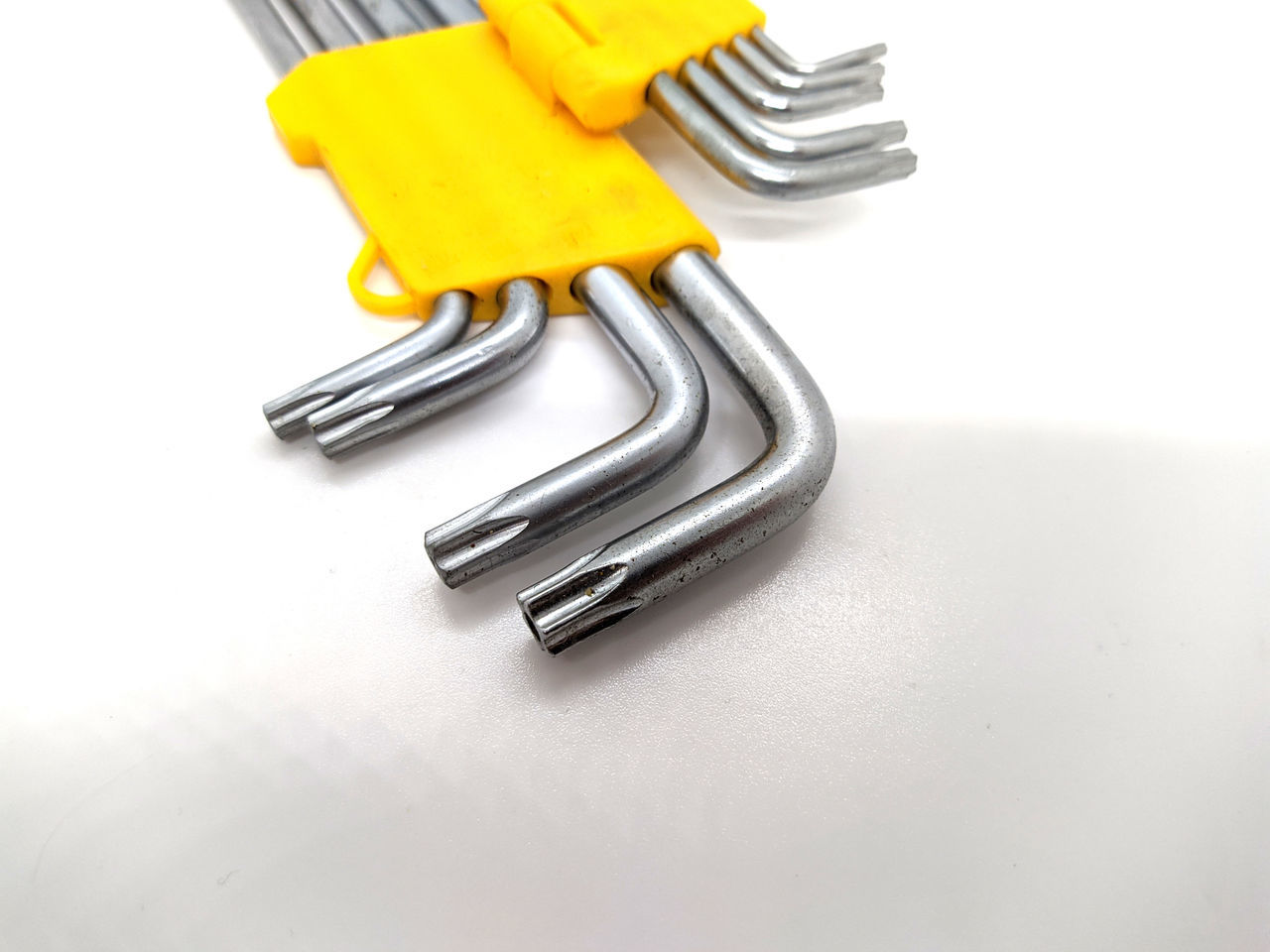 metal, fork, yellow, indoors, white background, cut out, no people, kitchen utensil, studio shot, equipment, close-up, group of objects, business, work tool, silver, steel