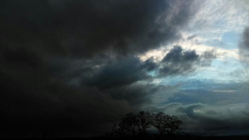 Low angle view of cloudy sky