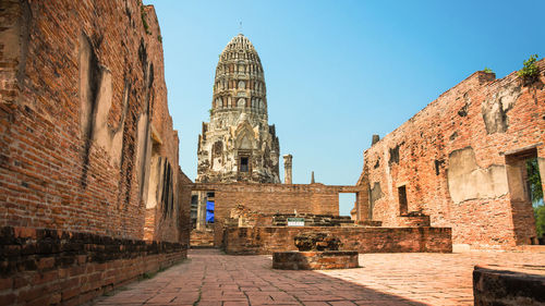 Low angle view of historic building