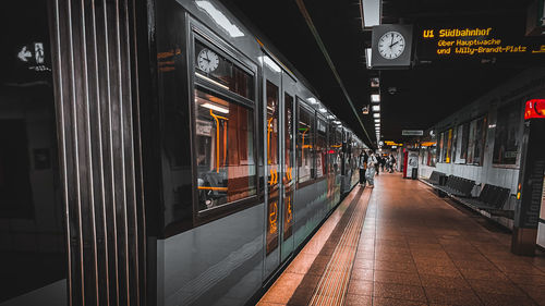 Train at railroad station