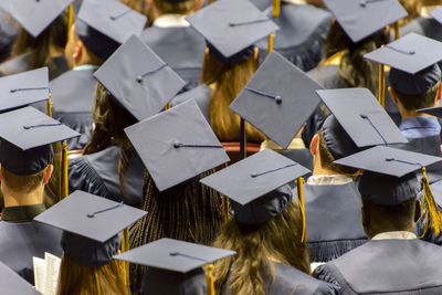 Full frame shot of students during convocation ceremony