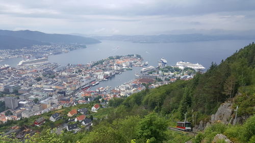 High angle view of cityscape