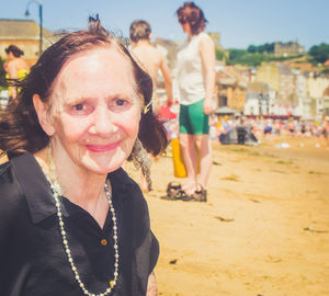 Portrait of senior woman at beach