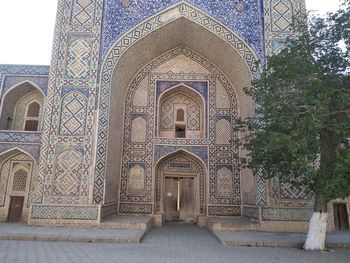 Exterior of temple in building