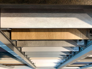 High angle view of staircase in building