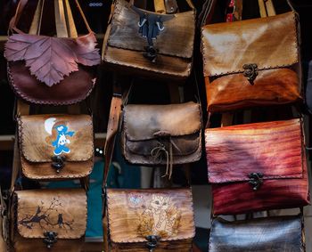 Close-up of clothes for sale at market