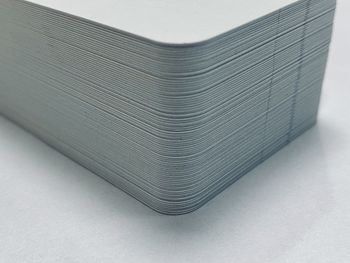 High angle view of open book on table