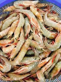 Prawns selling in the wet market 