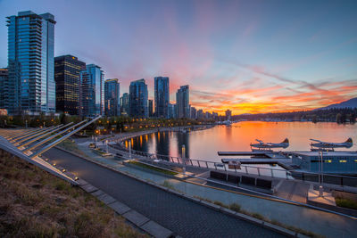 River with buildings against the sky