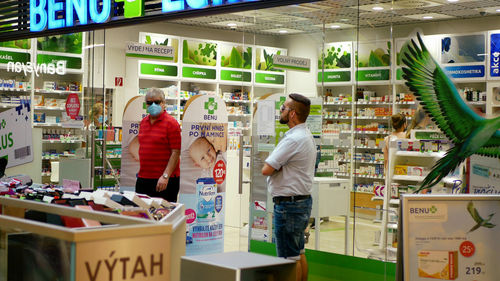 People standing in store