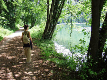 A walk on the banks of the river adda in imbersago, lecco, lombardy, italy.