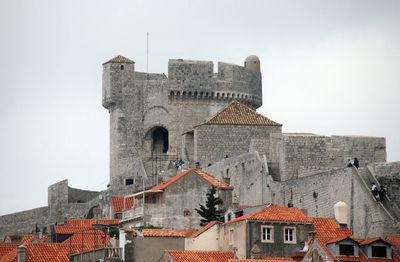 Low angle view of historic building against sky