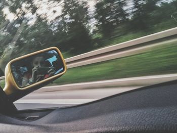 Car moving on road