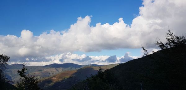 Panoramic view of landscape against cloudy sky