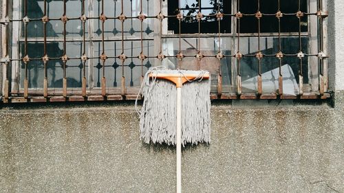 Mop by window