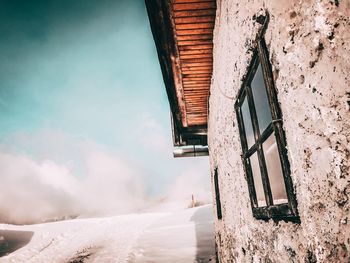 Low angle view of house against sky