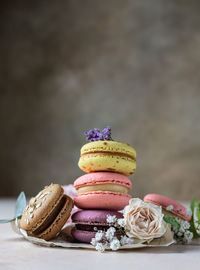 Close-up of cake on table