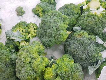 High angle view of vegetables for sale in market