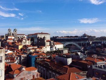 High angle view of cityscape