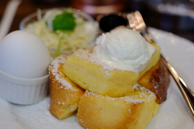 Close-up of served food