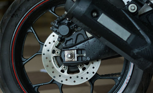 Close-up of vintage wheel