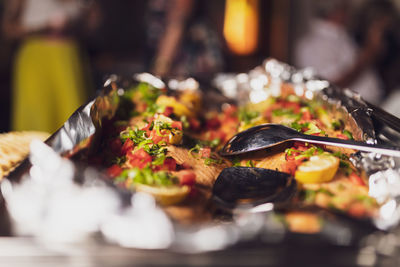 Close-up of food in plate