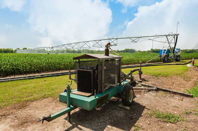 View of agricultural field against sky